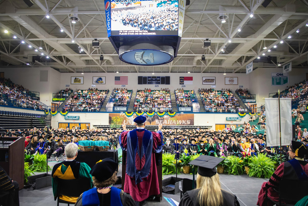 provost leads the university’s commencement ceremonies