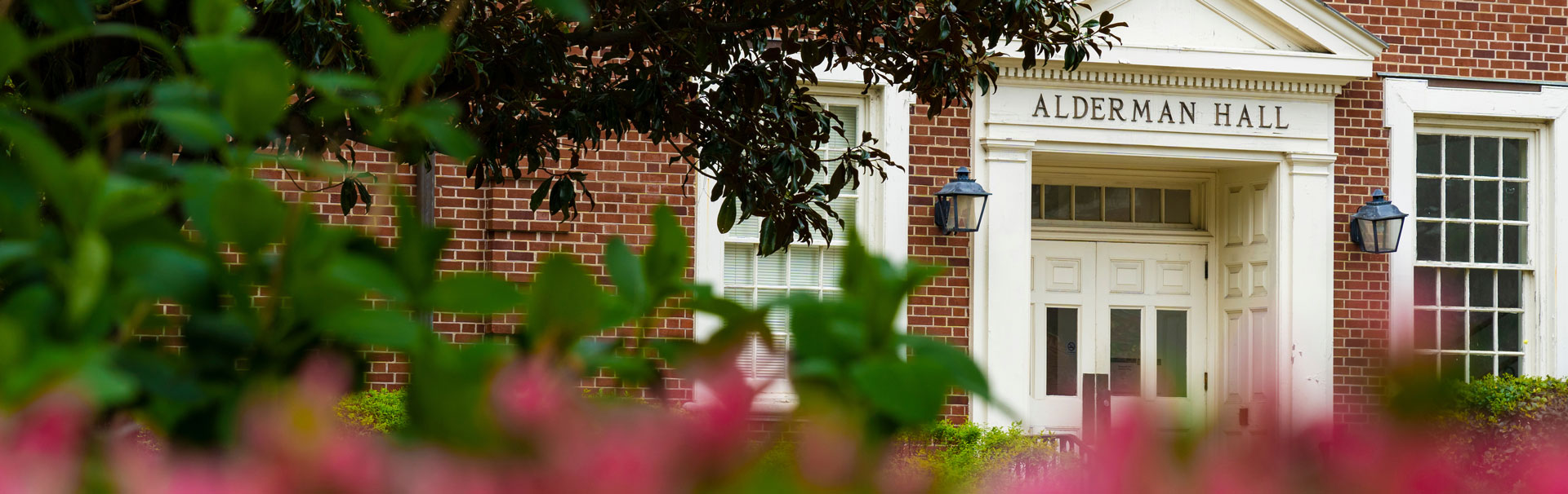 Alderman Hall is home to several university administration offices