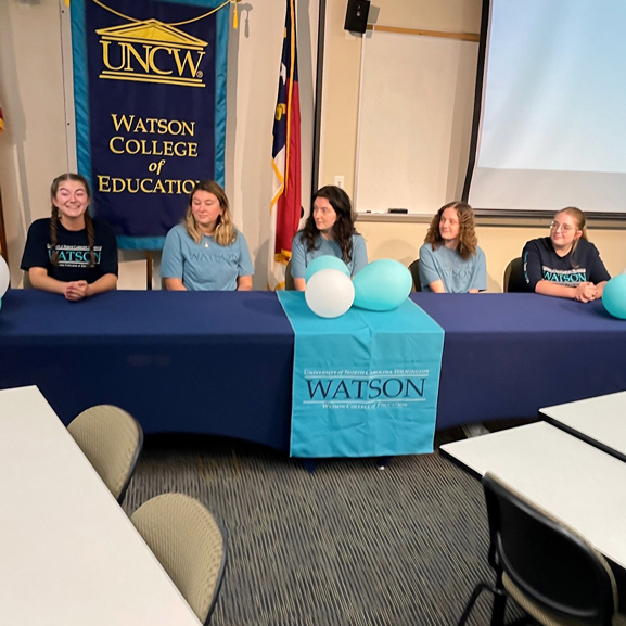 Panel of students at a Preview day