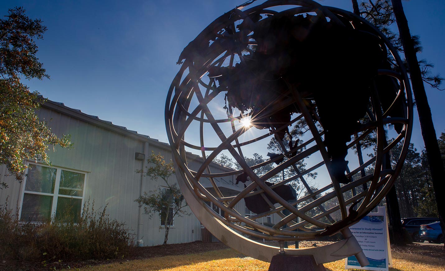 Globe with sunshine