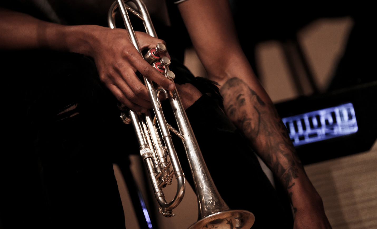 Hands on trumpet
