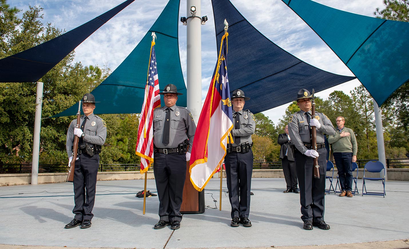 Police at ceremony