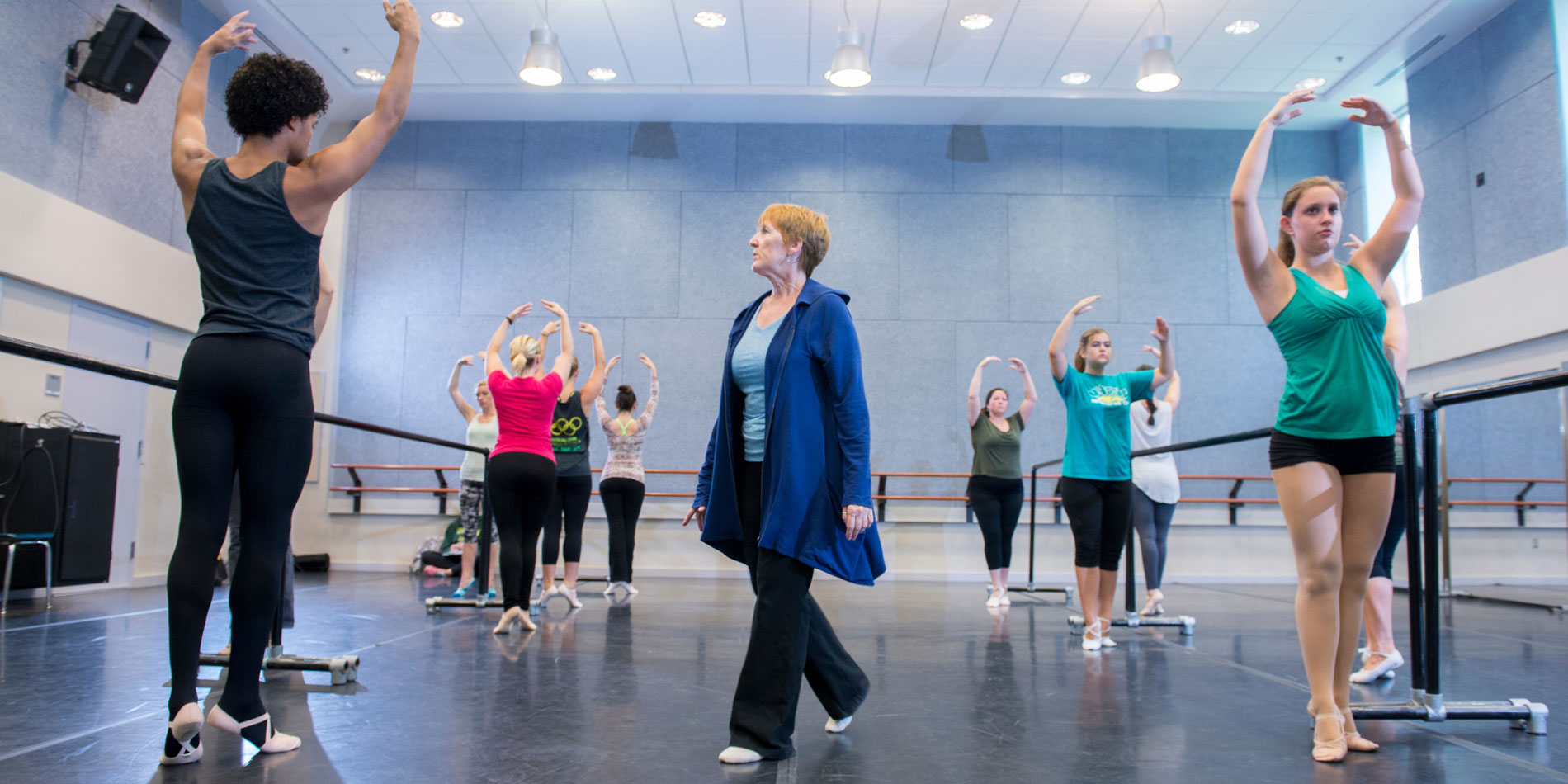 Students in dance class