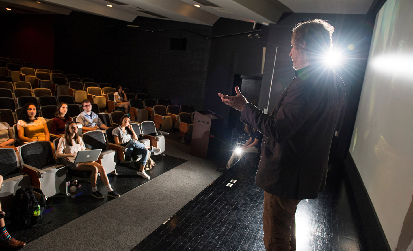 Lecture in theater