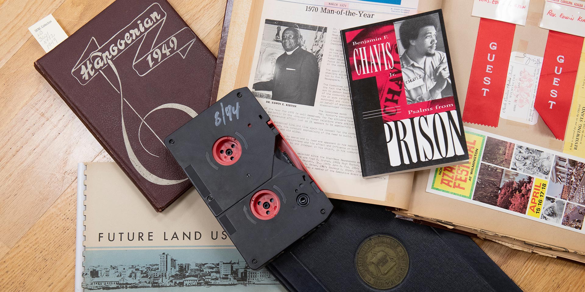 A picture of an assortment of historical artifacts