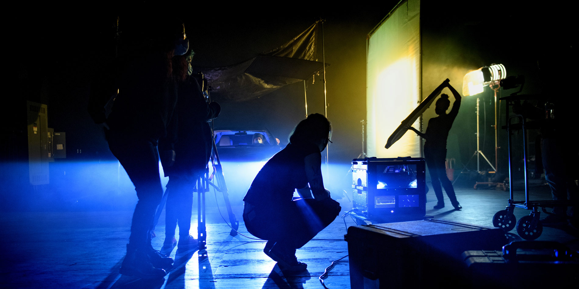 Soundstage driving scene