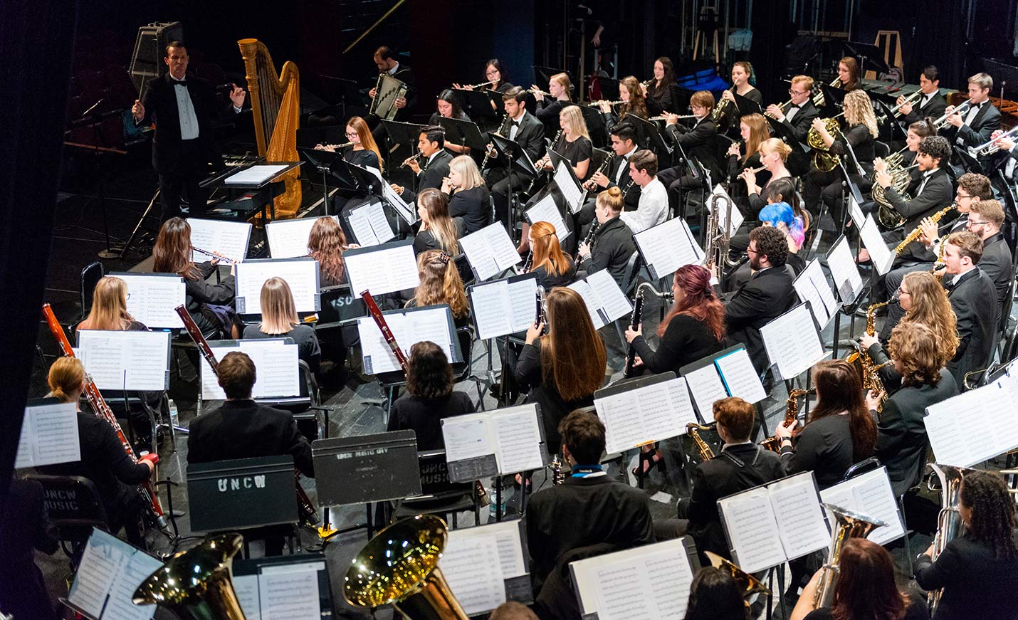 A musical ensemble performs at UNCW