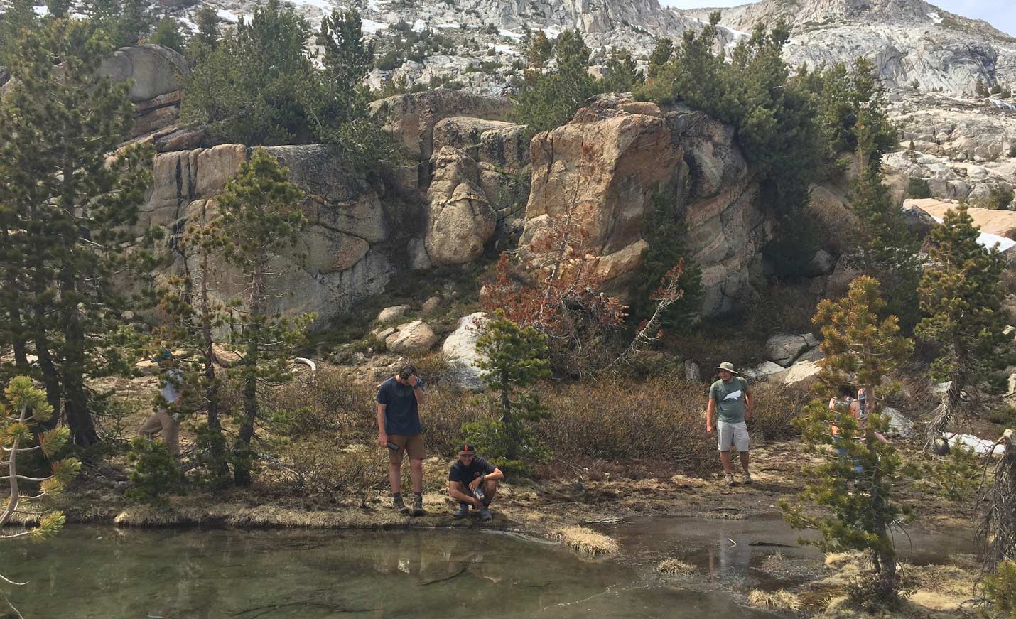 Creek below cliffs