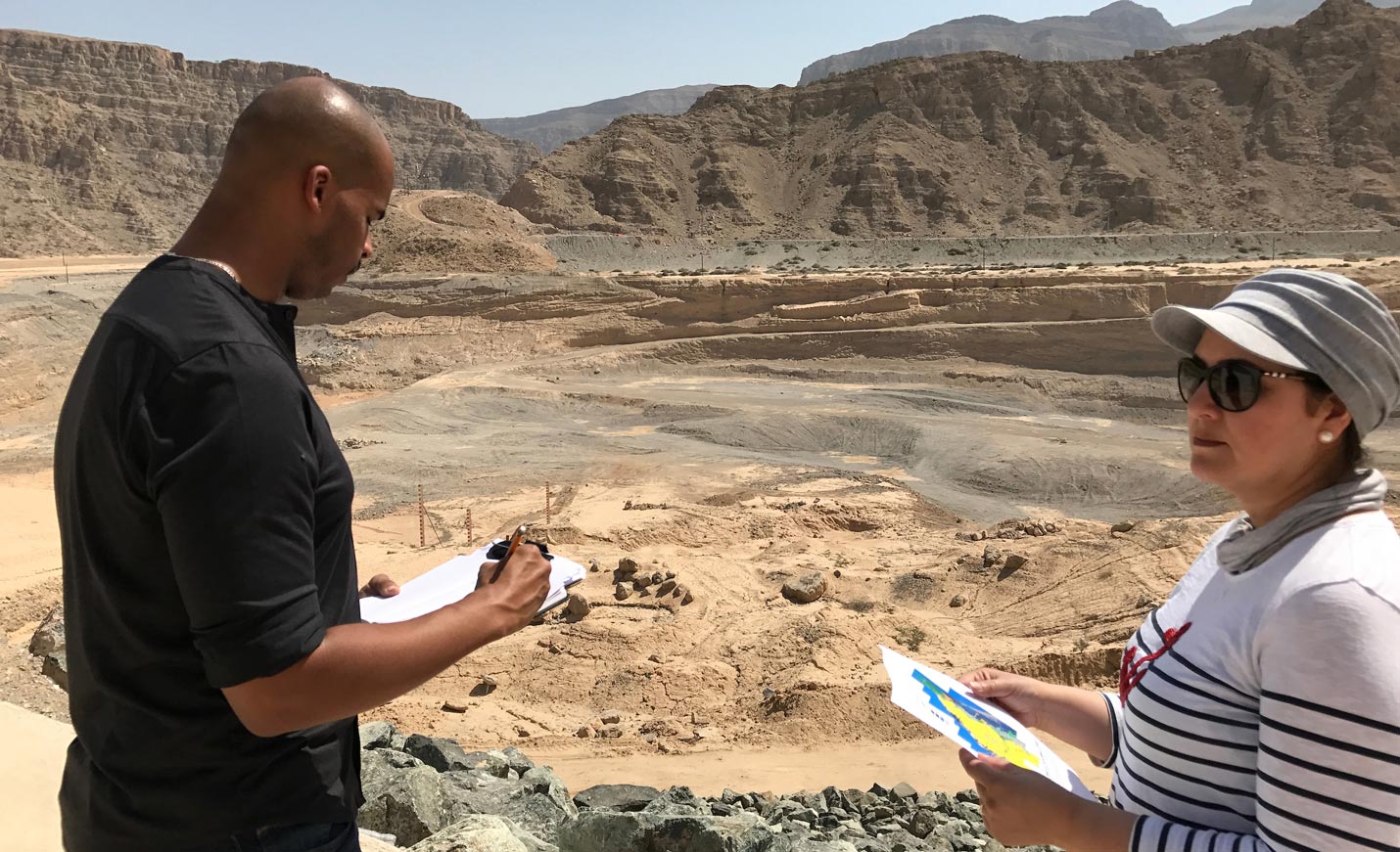 Surveying a dig site