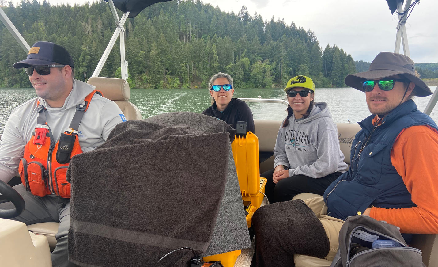 Group on a boat