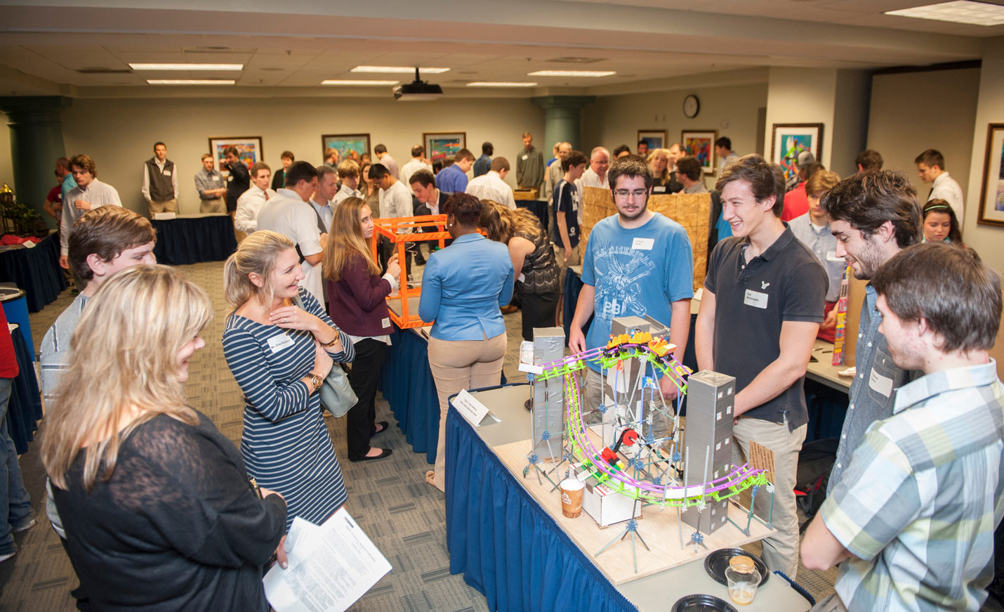 Students working on Engineering Day projects