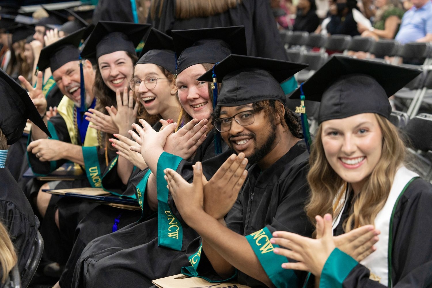 Graduates celebrating commencement