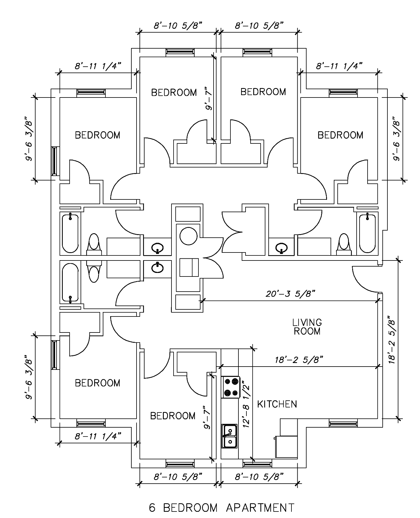 Crossing 6 bedroom apartment