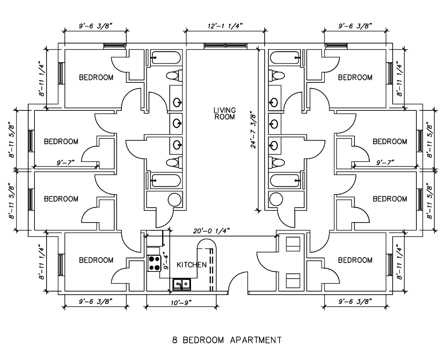 Crossing 8 bedroom apartment
