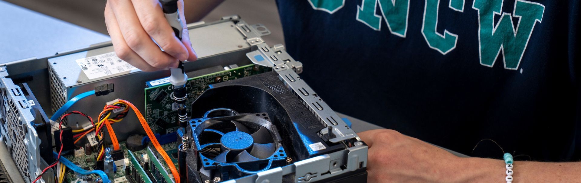 Working on computer hardware