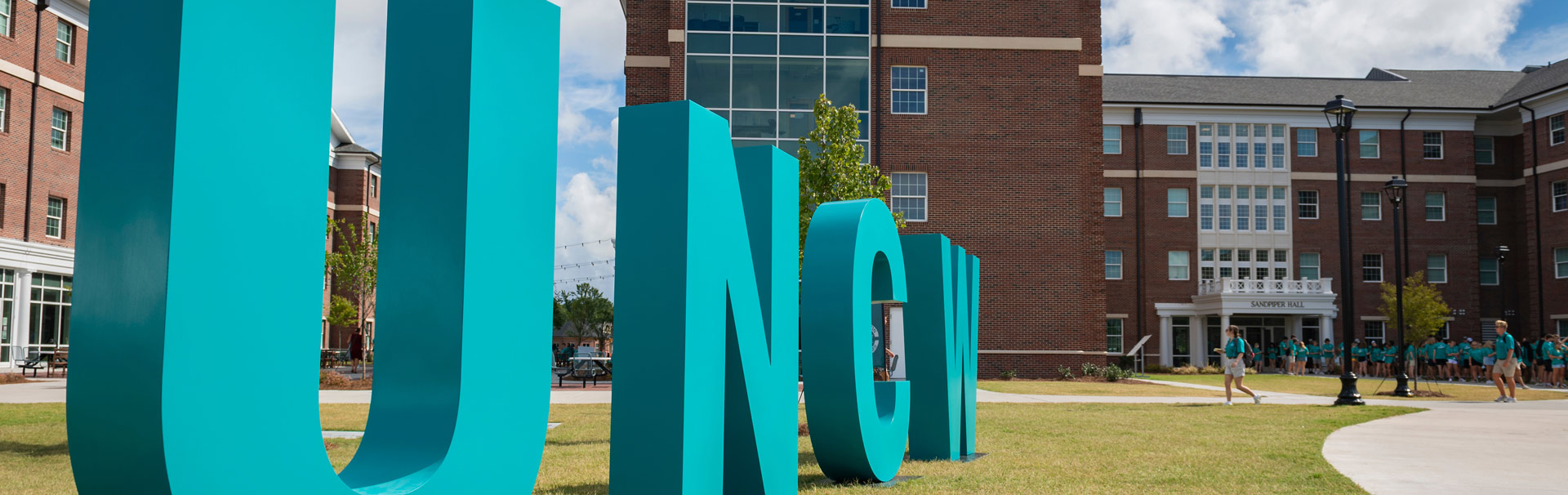 big uncw letters outside