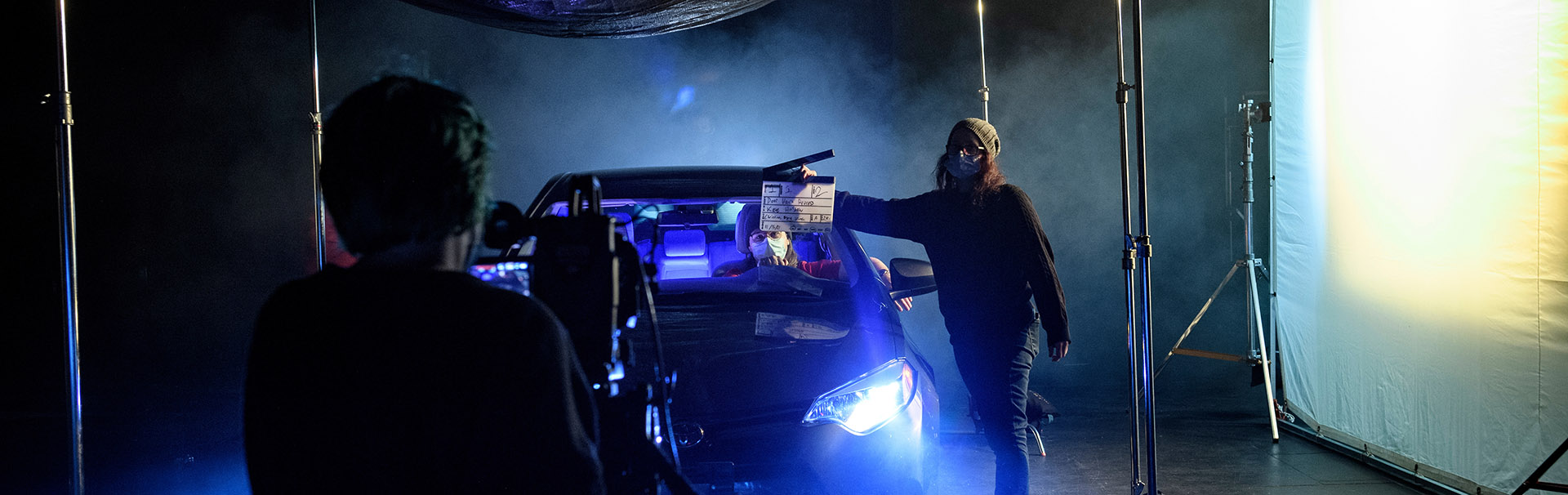 Filming inside of a car