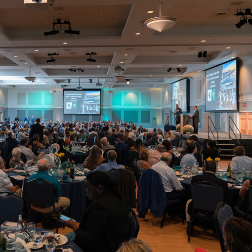 Dinner being held for the Men's Basketball team in Burney Center
