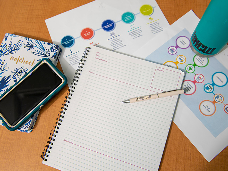 Notebook and other school supplies