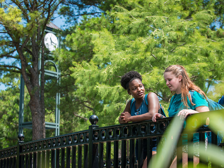 Students on Bridge