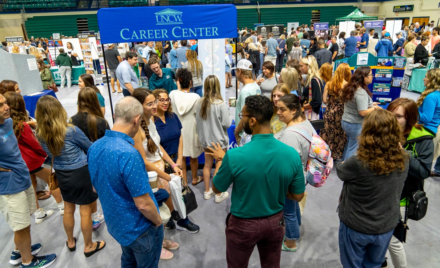 Large gathering at the Career center event