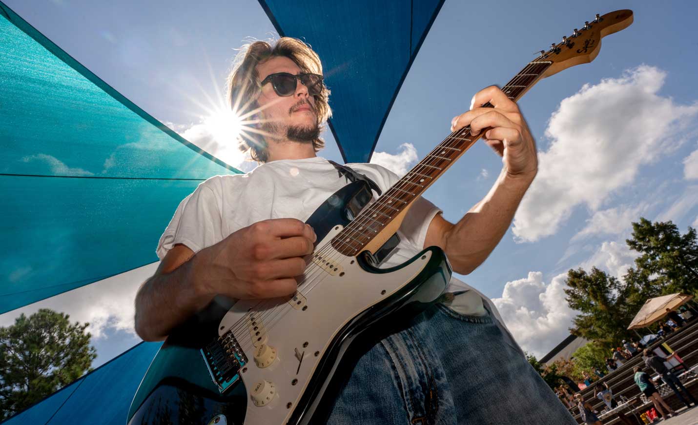 Guitarist Performing at Student Involvement Carnival