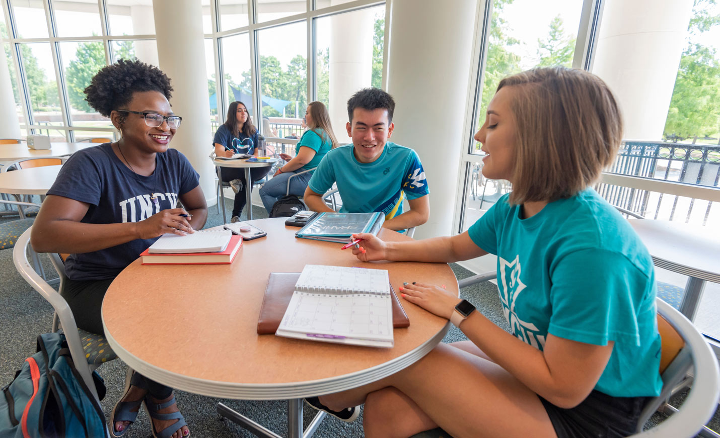 Students at a table