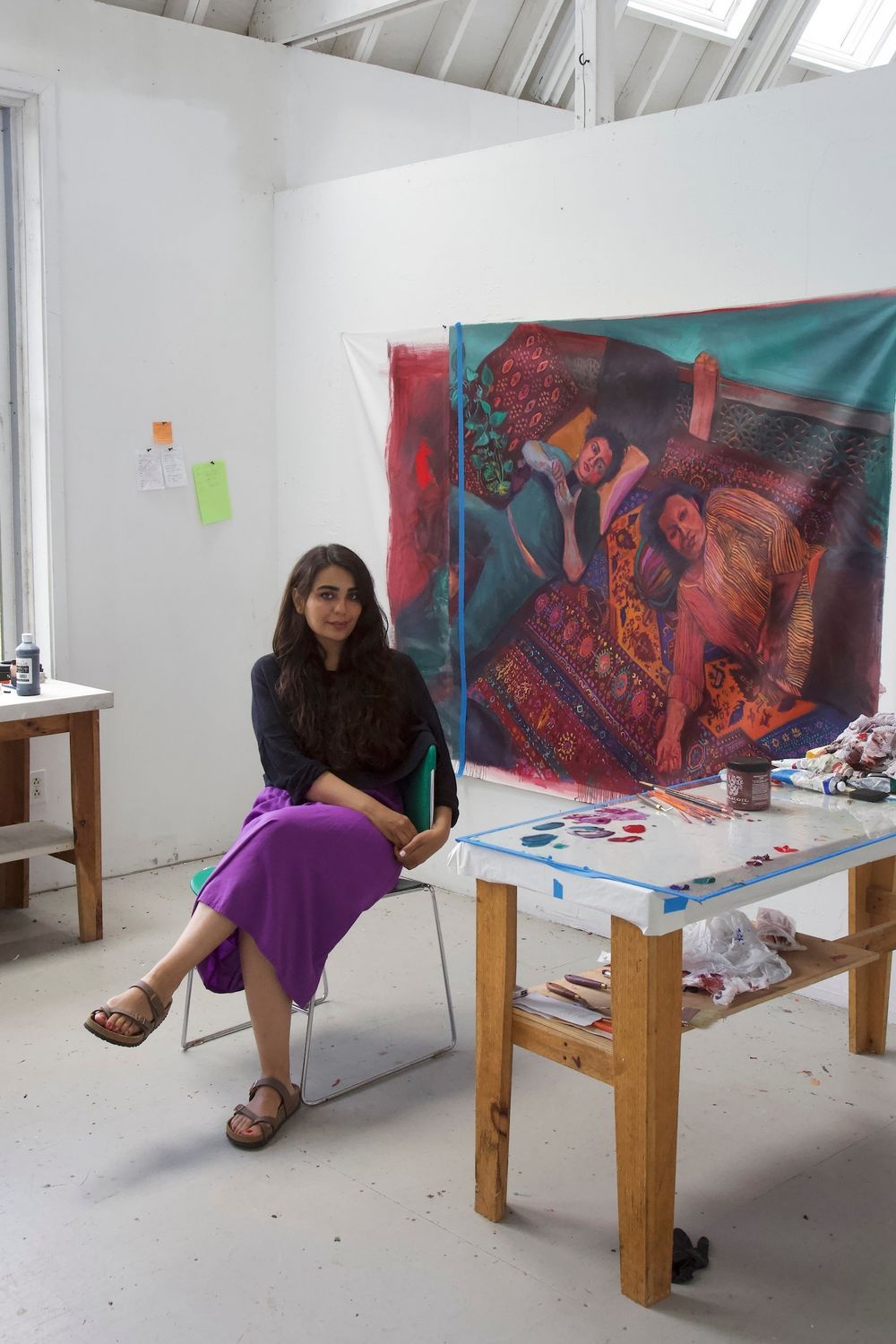 Shabman Jannesari in her studio