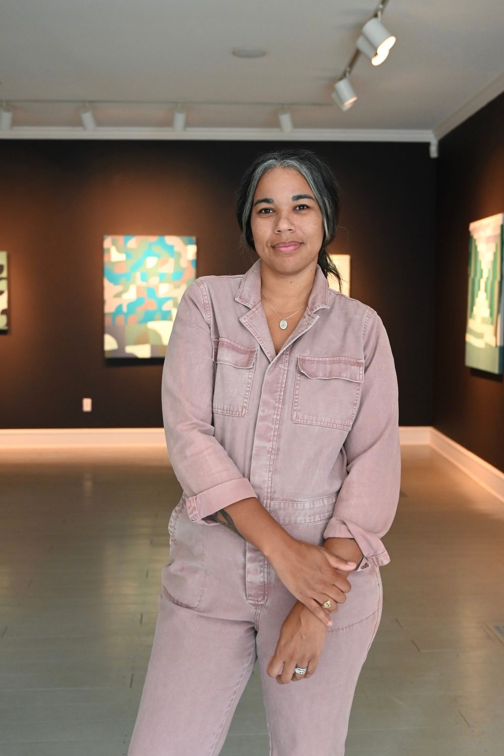 Rachel Gloria Adams in a gallery of her work
