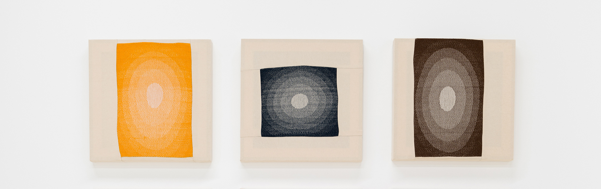 Relief Print, navy blue and pink shapes