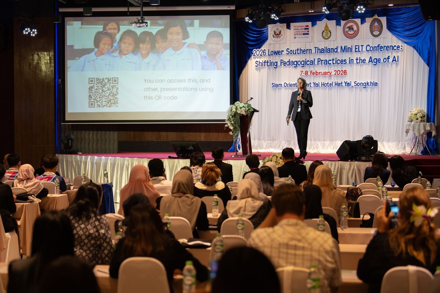 Eleni Pappamihiel presenting workshops in Thailand