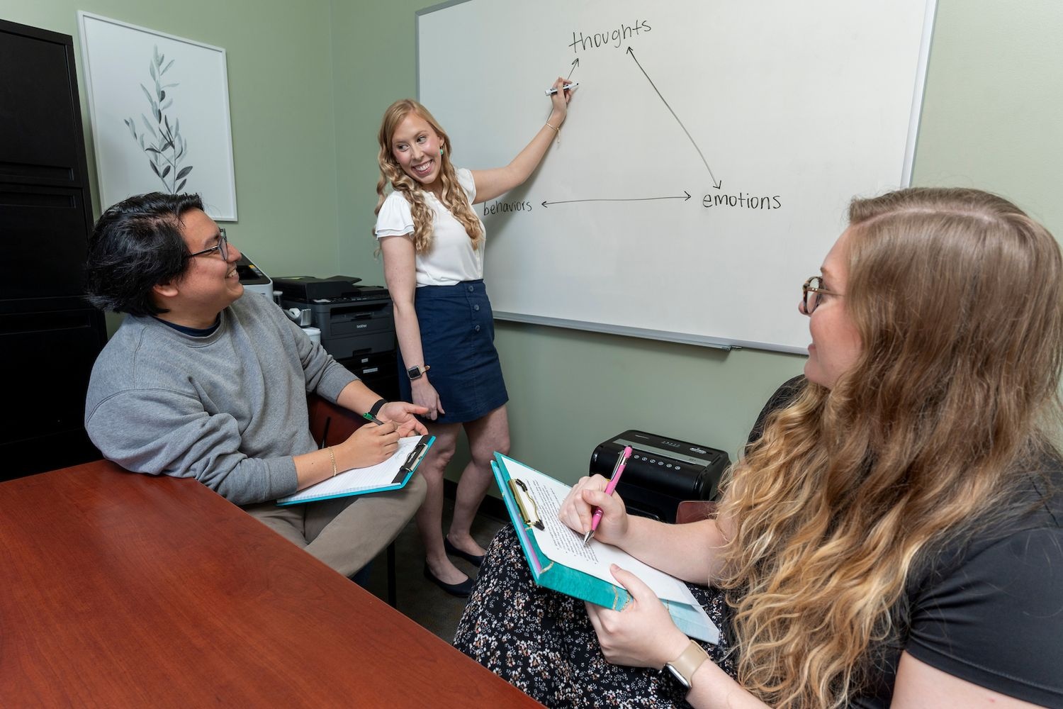 Students studying in Psychology Lab