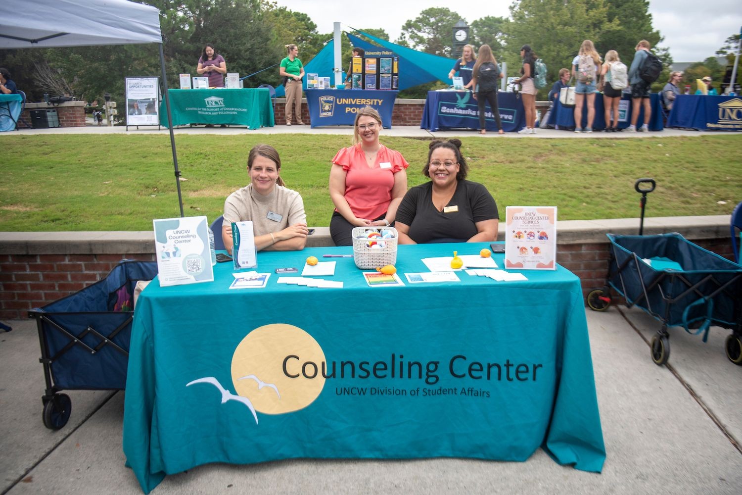 Counseling Center tables at Making Connections Resource Fair