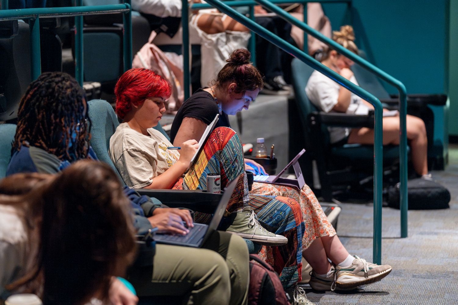 Students sitting in class