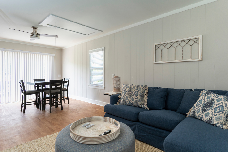 Converted garage/family room