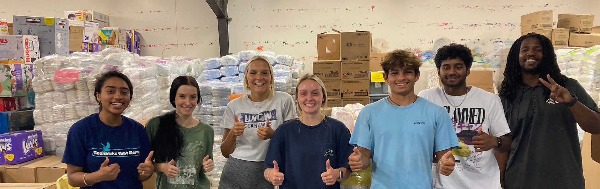 Volunteers at the Diaper Bank